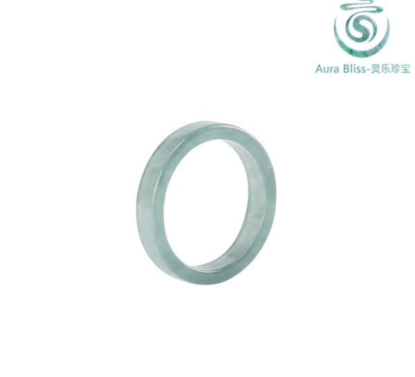 Natural Burmese A-Grade Jadeite Ring, Ice Textured Stone
