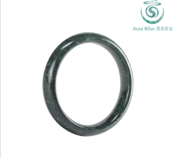 Tibetan Black Jadeite Bangle, Grade A Jade Bracelet